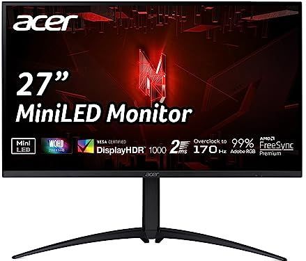 Acer XV275UP3biiprx computer monitor 68,6 cm (27"") 2560 x 1440 Pixels Wide Quad HD LED Zwart