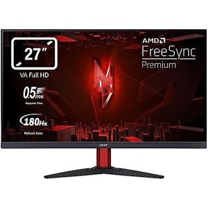 Acer Nitro KG272S3bmiipfx - 27 inch Full HD Gaming PC Monitor, 180Hz (1920x1080, 16:9, FreeSync, 1ms VRB, 250 Nits, Comfyview, BlueLightShield Pro 2xHDMI 2.0/1xDP 1.2) kantelbare pc-monitor, kleur