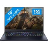 Acer Predator PH18-71-750Y Intel® Core™ i7 i7-13700HX Laptop 45,7 cm (18") WQXGA 32 GB DDR5-SDRAM 1 TB SSD NVIDIA GeForce RTX 4070 Wi-Fi 6E (802.11ax) Windows 11 Home Zwart