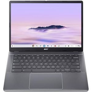 Acer Chromebook Plus 514 CB514-3H-R165 Laptop 14 inch WUXGA IPS (AMD Ryzen 3 7320C, 8GB RAM, 128GB SSD, AMD Radeon Graphics, ChromeOS), zilver, Spaans QWERTY-toetsenbord