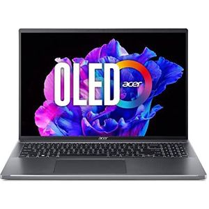 Acer Swift Go (SFG16-71-584X) Ultrabook / laptop, 16"" 3,2K OLED 120Hz display, Intel Core i5-1335U, 16GB RAM, 512GB SSD, Intel Iris Xe grafische kaart, Windows 11, QWERTZ-toetsenbord, grijs