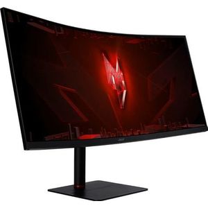 Acer Nitro XV345CURV3 Gaming Monitor 34 Zoll (86 cm Bildschirm) QHD, 180Hz DP/TypeC, 100Hz HDMI, 1ms / 0.5ms (GTG, Min.), HDMI 2.0, DP 1.4, Curved, höhenverstellbar, FreeSync Premium