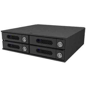 Icy Box RAIDON iT4300-U5 - Solid state/harddisk-array - 4 bays (SATA-600 / SAS-2), Accessoires voor serverkasten, Zwart