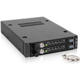 Icy Dock - MB492SKL-B - Behuizing - 3,5 Inch - 2,5 Inch HDD of SSD - Stofbescherming