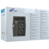 FSP/Fortron FP 800 800VA 2AC outlet(s) Toren Zwart UPS
