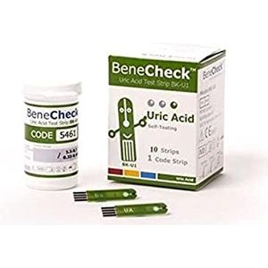 BeneCheck U1-25 stuks urinezuur-teststrips BK-U1-25 stuks per verpakking - voor gebruik met het BeneCheck urinezuur-meetsysteem