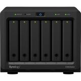 Synology - Diskstation DS620slim - NAS - Zwart - 6 Sleuven - Mini-ontwerp