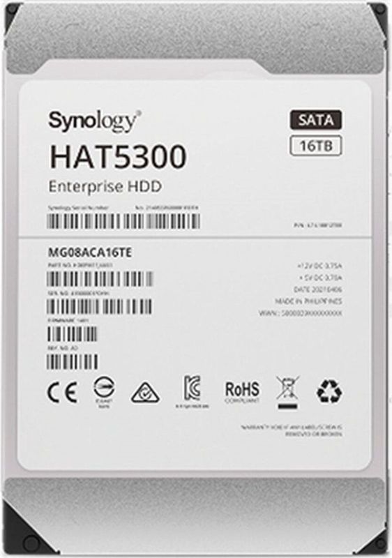 Synology - Hat5300-16t - 16TB HDD - Zwart - HDD voor Synology Servers