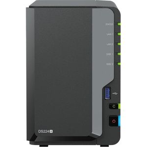 Synology DS224+ NAS Server - 2 Bays - SATA 6Gb/s - 2GB DDR4