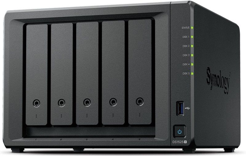 Synology - DS1525+ - Netwerkopslag - 5 Bays - 2.5GbE - SSD Caching