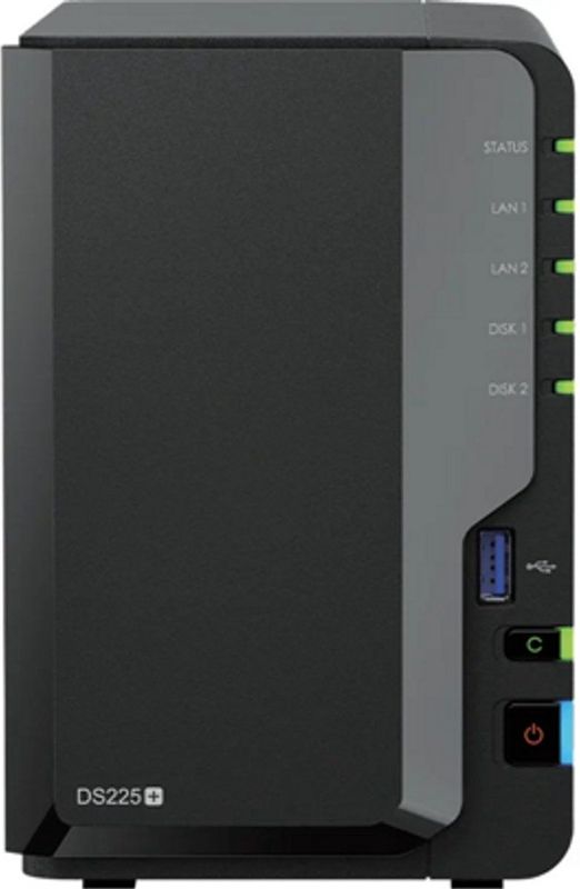 Synology - DS225+ - NAS - Desktop - 2 Bay - Intel Celeron J4125 - 2 GB DDR4