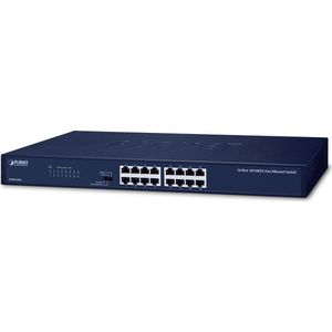 PLANET - FNSW-1601 - 16 Poorts - 10/100 Fast Ethernet Switch - Energiezuinig