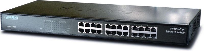 Planet - FNSW-2401 - Netwerkschakelaar - Zwart - 24 Poorten