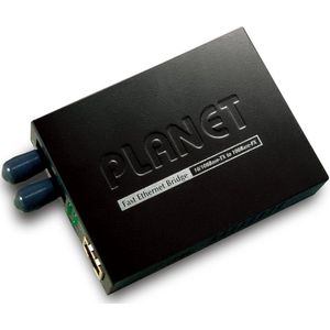 Planet FT-801 netwerk media converter 100 Mbit/s 1310 nm Multimode, Single-mode Zwart