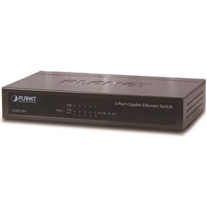 PLANET - GSD503 - 5-Port Switch - Metal Case - 10/100/1000Mbps