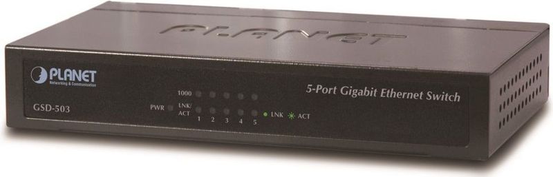 PLANET - GSD503 - 5-Port Switch - Metal Case - 10/100/1000Mbps