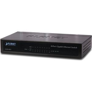 PLANET - GSD803 - 8-Port Switch - 10/100/1000Mbps - Metal Case