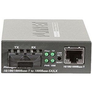 Planet GT-902 2000Mbit/s 1550nm Multimode Zwart netwerk media converter