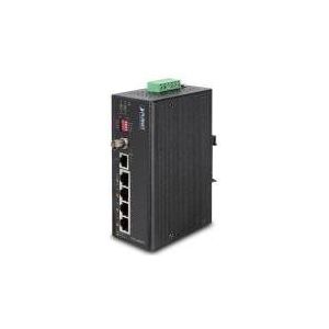 PLANET Industrial Ethernet Extender 4-Port 10/100Base-TX met PoE + 1-poort BNC/RJ-11