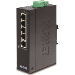 PLANET - ISW501T - 5-Port Industrial Switch - IP30 - Metaal