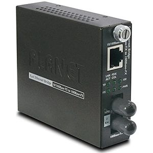 Planet - FST-801 - Netwerk Media Converter - Zwart - Multimode - 200 Mbit/s