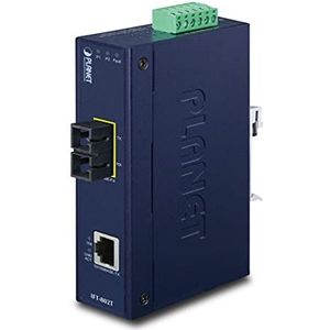 PLANET - IFT-80xT Serie - Industriële Media Converter - Zwart - Glasvezel