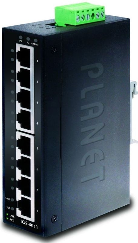Planet - IGS-801T - Industriële Switch - 8 Poorten - Metalen Behuizing - IP-30