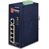 PLANET ISW-504PT - 5-Port PoE Industrial Ethernet Switch - IP-30 - 10/100Mbps