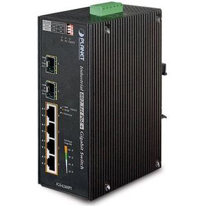 Planet - IGS-624HPT - Netwerkschakelaar - Blauw - 4-poorts 10/100/1000T PoE+