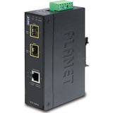 Planet - IGT-1205AT - Mediaconverter - Zwart - Metalen Behuizing - IP30