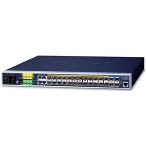 PLANET Managed Metro Ethernet Switch 24-Port 100/1000Base-X DDR4-met 4-Port 10G DDR4-+ Base-T L2/L4 (AC+2 DC DIDO)