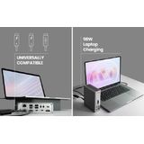 CalDigit TS4Plus - 1 naar 18 USB-C Dockingstation - Compatibel met Thunderbolt 3/4 en USB4 - Ondersteunt M1 en M2 - Grijs