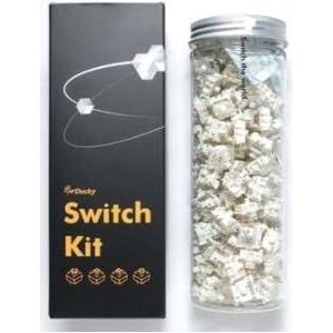 Ducky Gateron G Pro wit Switches, mechanisch, 3-Pin, linear, MX-Stem, 38g - 110 stuk