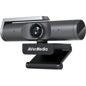 AverMedia PW515 4K Ultra HD autofocus business webcam – KI-gestuurde oplossing, beeld- en verlichtingsaanpassing, 100° Wide FoV, voor videoconferenties en virtuele vergaderingen, zoom, teams, Skype,
