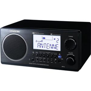 Sangean - WR-2 - Desktop Radio - Zwart - Houten Behuizing