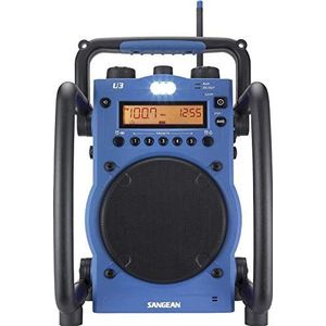 Sangean U-3 - FM Bouwradio - Werfradio met AM en FM - Blauw