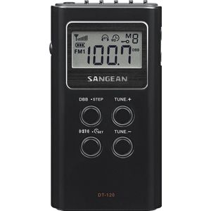 Sangean - DT-120 - Draagbare Radio - Zwart - FM AM Ontvanger