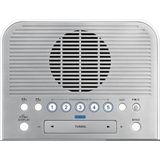 Sangean RCR-5 wekkerradio met FM/MW-tuner en LCD-display, zilverkleurig