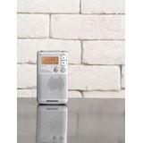 Sangean DT-250 AM/FM digitale stereo radio Ingebouwde luidspreker Klok Zilver