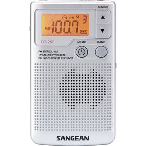 Sangean - DT-250 - Zakradio - Zilver - AM/FM - 19 Geheugenplaatsen