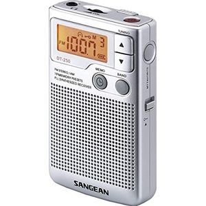 Sangean Pocket 250 Zakradio VHF (FM), Middengolf Zilver