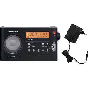 Sangean - PR-D7 - Draagbare Radio - Zwart - FM/MW-tuner - Hoofdtelefoonaansluiting