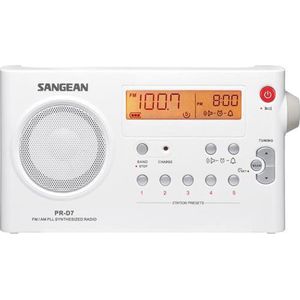 Sangean PRD7PACK - Draagbare Radio met Adapter - Wit