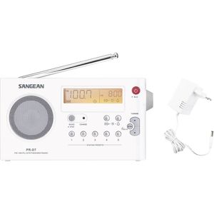 Sangean - PR-D7 - Draagbare Radio - Wit - Inclusief Adapter