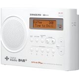 Sangean DPR-69+ draagbare DAB+ digitale radio (FM-tuner, batterij-/netvoeding) wit