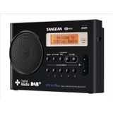 Sangean DPR-69+ draagbare DAB+ digitale radio (FM-tuner, batterij-/netvoeding) zwart