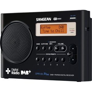 Sangean - DPR-69+ - Draagbare Radio - Zwart - DAB+ en FM