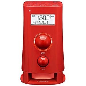 Sangean K-200 R Alarmradio (FM/MW tuner, LCD) rood