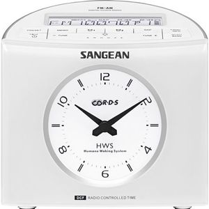 Sangean RCR-9 Wekkerradio VHF (FM), Middengolf AUX Wit