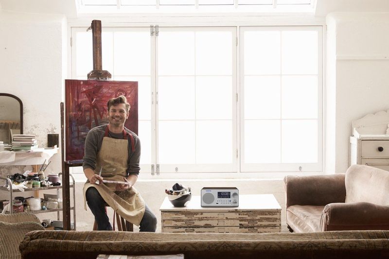 Sangean - WR-22 Draagbare Radio - Zilver/Hout - Bluetooth/USB